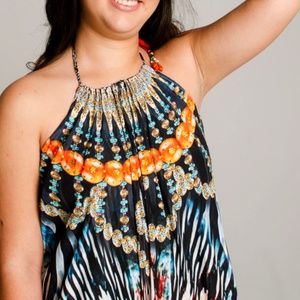 Dresses - ONE SIZE EMBELLISHED TANZANIA NECKLACE MAXI DRESS Dresses - ONE SIZE EMBELLISHED TANZANIA NECKLACE MAXI DRESS
